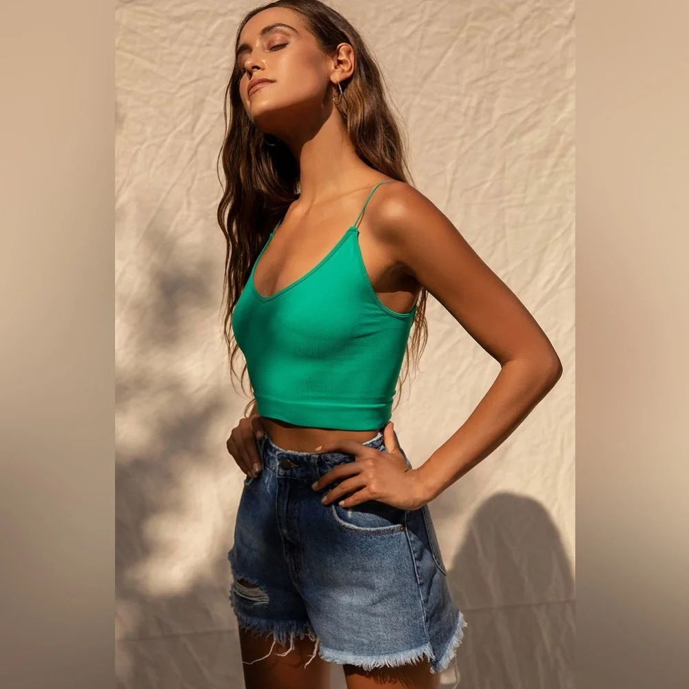 NWT Free People Ribbed v neck Brami - Picture 1 of 7